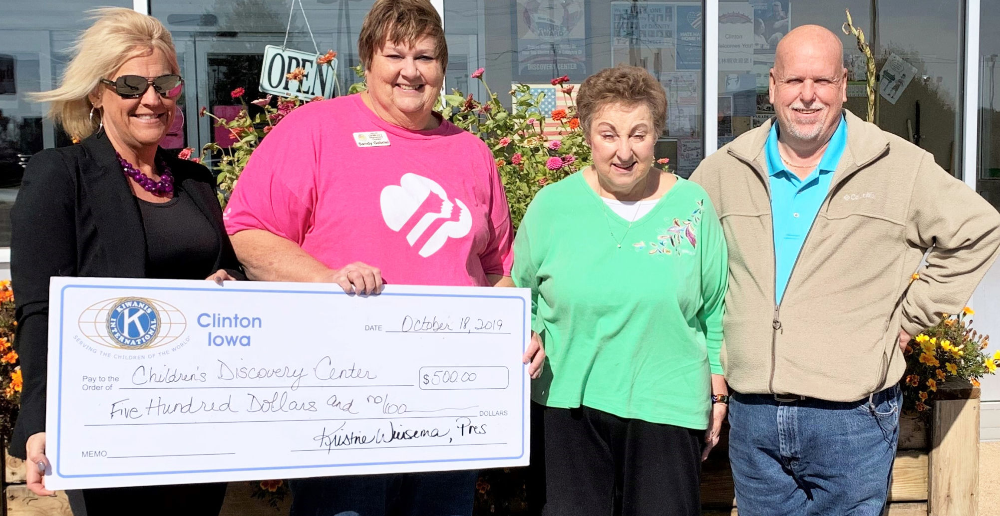 Three local Kiwanis Clubs donate to Discovery Center